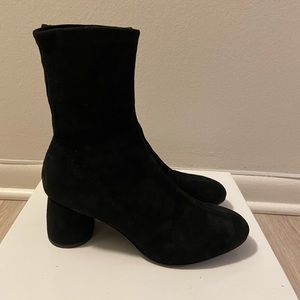 & Other Stories Black Suede Sock Boots
